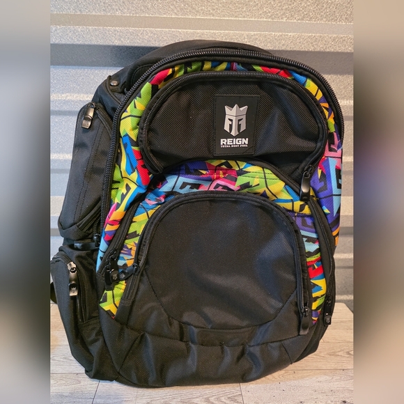 Reign Other - Reign Black Backpack with Vibrant Accents